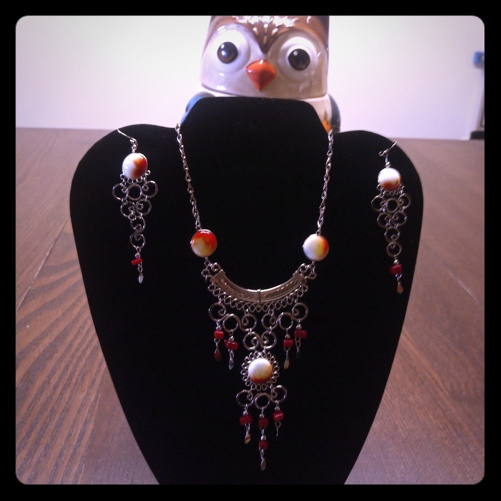 Beautiful Alpaca silver necklace set